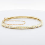 Vintage Fana 18k Yellow Gold Diamond Bangle Bracelet 0.50ctw G VS 25.2g 6.5"