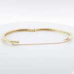 Vintage Fana 18k Yellow Gold Diamond Bangle Bracelet 0.50ctw G VS 25.2g 6.5"