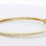 Vintage Fana 18k Yellow Gold Diamond Bangle Bracelet 0.50ctw G VS 25.2g 6.5"