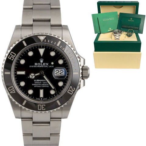 2021 Rolex Submariner Black Stainless Steel 41mm Watch 126610LN BOX & PAPERS