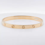 2024 NEW STYLE Cartier Love 18k Yellow Gold Bangle Bracelet Size 19 BAG BOX CERT