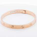 2024 NEW STYLE Cartier Love 18k Rose Gold Bangle Bracelet Size 19 BAG BOX CERT