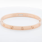 2024 NEW STYLE Cartier Love 18k Rose Gold Bangle Bracelet Size 19 BAG BOX CERT