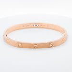 2024 NEW STYLE Cartier Love BRUSHED 18k Rose Gold Bracelet Size 19 BAG BOX CERT