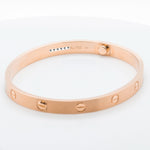 2024 NEW STYLE Cartier Love BRUSHED 18k Rose Gold Bracelet Size 19 BAG BOX CERT