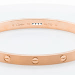 2024 NEW STYLE Cartier Love BRUSHED 18k Rose Gold Bracelet Size 19 BAG BOX CERT