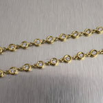 18k Yellow Gold Diamond by the Yard Station Necklace 2.75ctw G VS 15.5" 12.6g