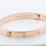 2023 Cartier Love 18k Rose Gold Bangle Bracelet Size 16 GIFT BAG BOX CERT
