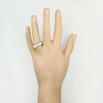 Modern Platinum 5.47ctw Emerald Cut Diamond Eternity Band Ring