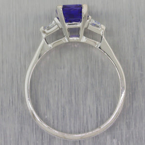 Vintage Estate Platinum 1.90ctw Tanzanite & Diamond Ring