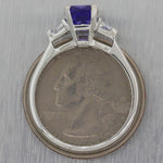 Vintage Estate Platinum 1.90ctw Tanzanite & Diamond Ring