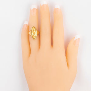 Carrera Y Carrera 18k Yellow Gold Lady Brushing Hair Motif Ring Size 5 VINTAGE