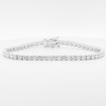 14k White Gold Diamond 53 Stone Tennis Bracelet 5.63ctw G SI1 7.00"