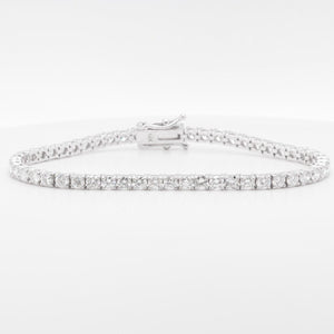 14k White Gold Diamond 53 Stone Tennis Bracelet 5.63ctw G SI1 7.00"