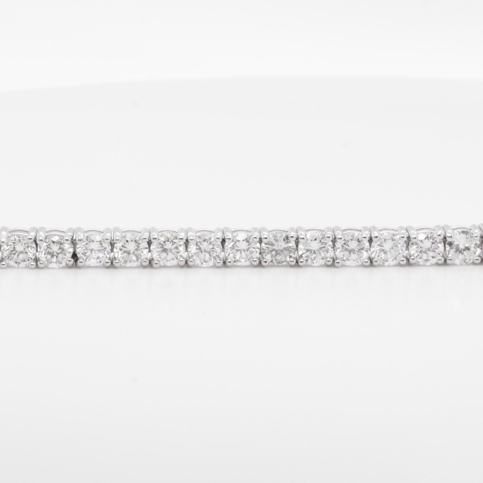 14k White Gold Diamond 53 Stone Tennis Bracelet 5.63ctw G SI1 7.00"