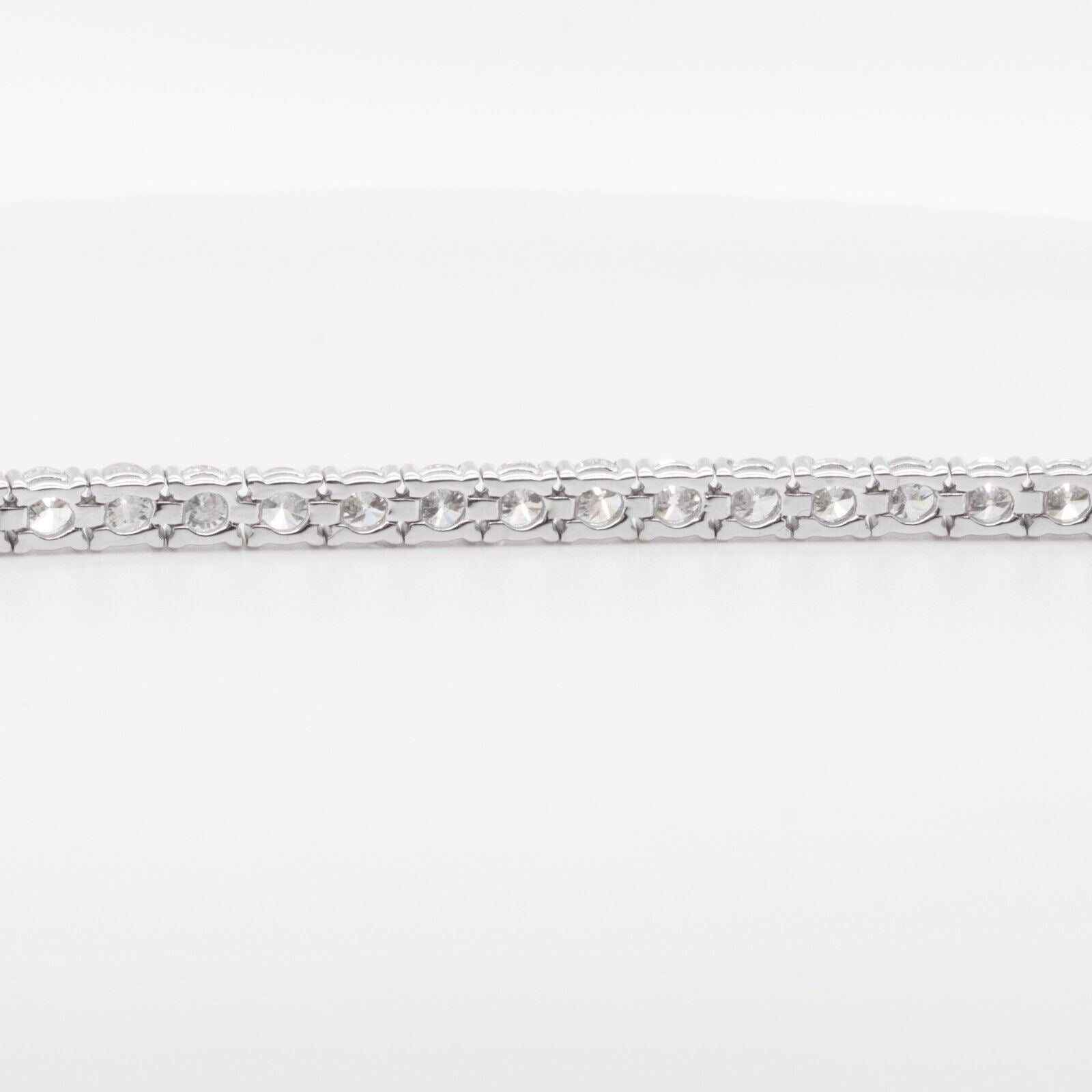 14k White Gold Diamond 53 Stone Tennis Bracelet 5.63ctw G SI1 7.00"