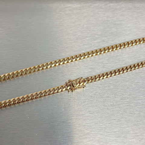 10k Yellow Gold Miami Cuban Curb Link 6.40mm Chain Necklace 28.5" 79.1g HEAVY