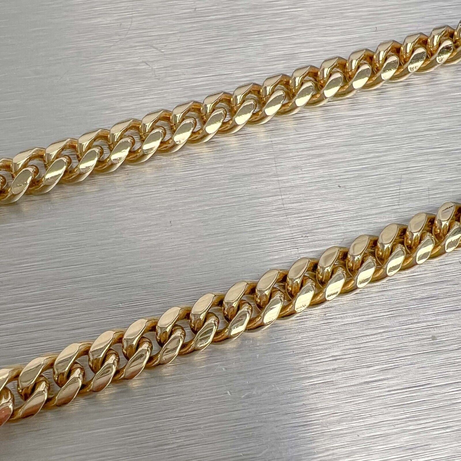 10k Yellow Gold Miami Cuban Curb Link 6.40mm Chain Necklace 28.5" 79.1g HEAVY