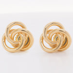 Tiffany & Co. 18k Yellow Gold Trinity Knot Triple Circle Stud Earrings 5.2g