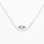 14k White Gold Marquise Diamond Bezel Set Pendant Necklace 0.90ct I VS2 16.5"