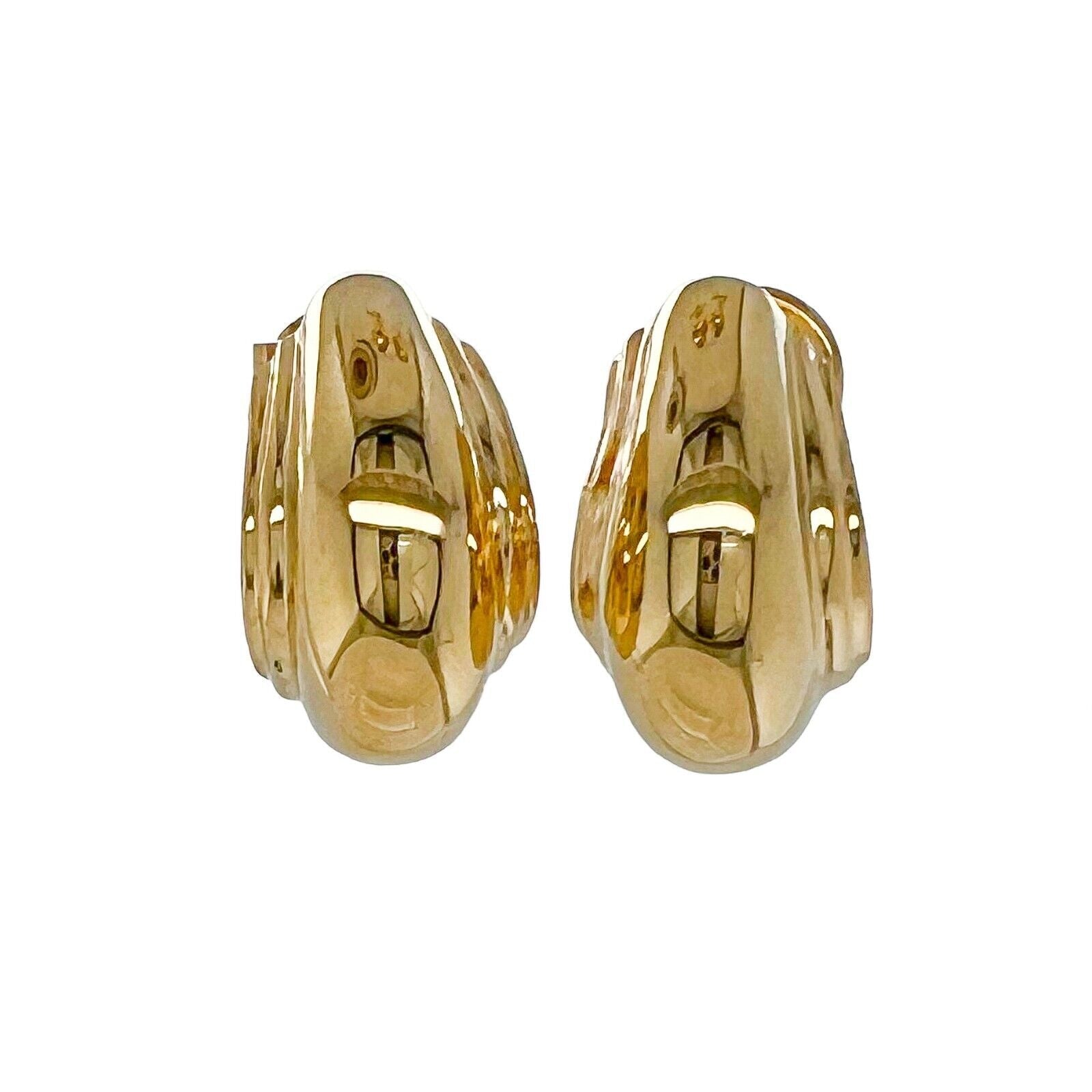 Tiffany & Co. Paloma Picasso Vendome 18k Yellow Gold Half Hoop Earrings 15.4g