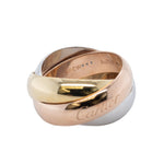 Cartier Trinity 18k Tritone Gold Three Rolling Rings Ring Size 48 / US 4.5 LM