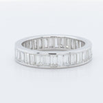 Platinum Straight Baguette Diamond Eternity Band 2.53ctw G VS2 Ring Size 6.5