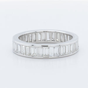 Platinum Straight Baguette Diamond Eternity Band 2.53ctw G VS2 Ring Size 6.5