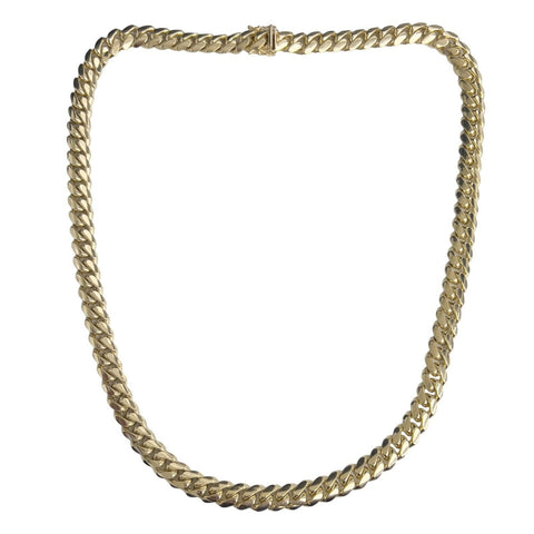 14k Yellow Gold Miami Cuban Curb Link 9.30mm Chain Necklace 22.5" 148.5g