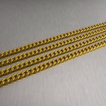 .999 24k Yellow Gold Miami Cuban Link 4.2mm Chain Necklace 25" 48.7g