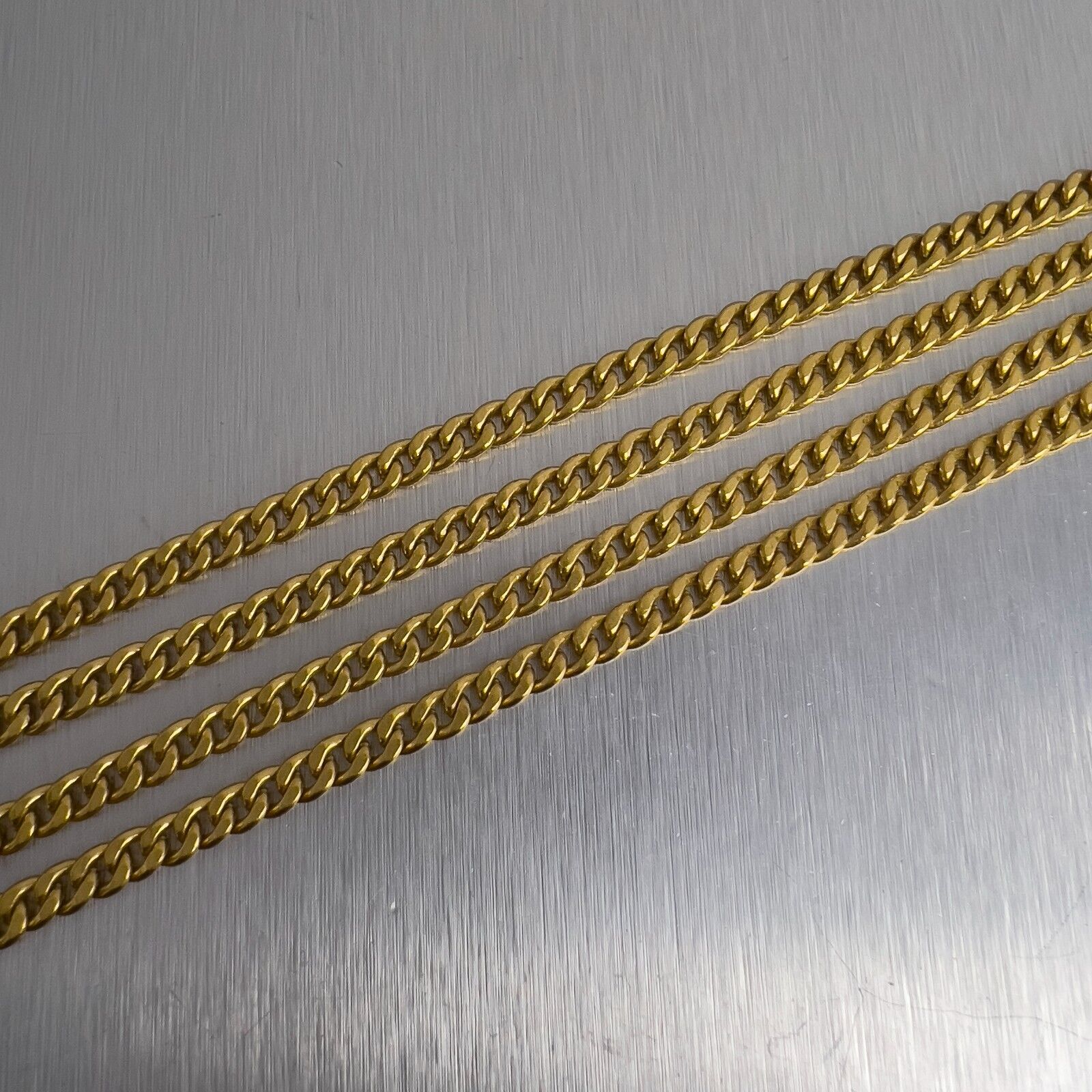 .999 24k Yellow Gold Miami Cuban Link 4.2mm Chain Necklace 25" 48.7g