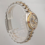 1983 Rolex DateJust 6917 Steel & 18k Gold Silver Diamond Ruby Bezel 26mm Watch