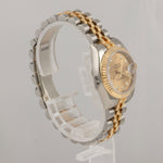 Rolex DateJust 179173 Stainless & 18k Champagne Diamond Dial 26mm Watch BOX CARD