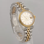 Rolex DateJust 69173 18k Yellow Gold & Stainless Silver Dial 26mm Ladies Watch