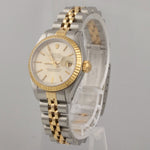 Rolex DateJust 69173 18k Yellow Gold & Stainless Silver Dial 26mm Ladies Watch