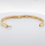 Roberto Coin 18k Yellow Gold Diamond Love In Verona Bangle Bracelet Size 6.75"