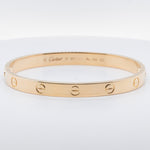 2017 Cartier Love 18k Yellow Gold Bangle Bracelet Size 17 BOX & CERTIFICATE