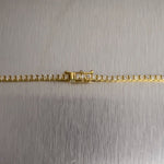 14k Yellow Gold Diamond Tennis Necklace 3.68ctw F-G SI1 16.5"