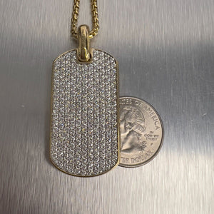 David Yurman 18k Yellow Gold Diamond Chevron Tag 42mm 5.66ctw 24" Chain $24,450