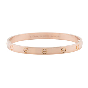 2022 Cartier Love 18k Rose Gold Bangle Bracelet Size 18 BOX & CERTIFICATE