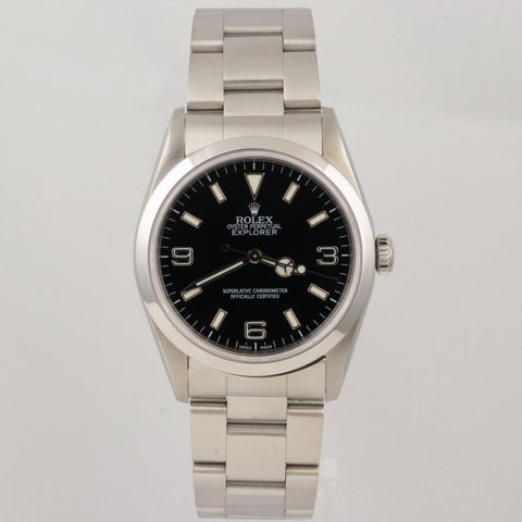 1991 Rolex Explorer I Black 3-6-9 Dial Stainless Steel 36mm Watch 14270