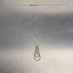 Roberto Coin 18k White, Yellow & Rose Gold Diamond Five Circlet Pendant Necklace