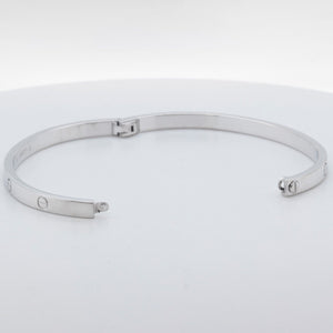 Cartier Love Small 18k White Gold Bracelet Size 16 CLEANING KIT BAG BOX & CERT