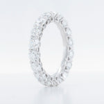 Platinum 950 Round Diamond Gallery Eternity Band 3.08ctw F VS1 Size 4.5