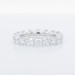 Platinum 950 Round Diamond Gallery Eternity Band 3.08ctw F VS1 Size 4.5