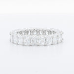 Platinum 950 Radiant Cut Diamond Eternity Band 5.02ctw F-G VS1-VS2 Size 6.25