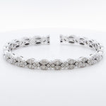 Sonia Bitton Diamond Pave Spring Cuff 14k White Gold Bracelet 1.00ctw H SI 7.25"