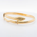 Vintage 1AR 18k Yellow Gold Etched Snake Wrap Bangle Bracelet 32.3g 7.25"