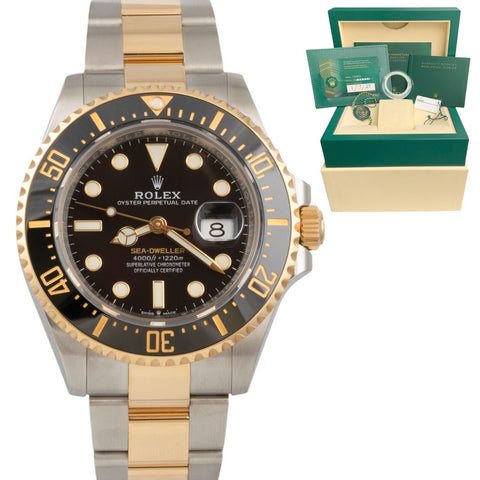 2023 Rolex Sea-Dweller 2-Tone 18k & Stainless 43mm Black Watch 126603 BOX PAPERS