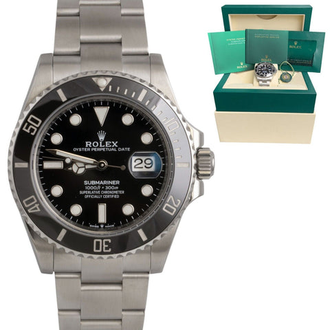 2023 Rolex Submariner Black Stainless Steel 41mm Watch 126610LN BOX & PAPERS